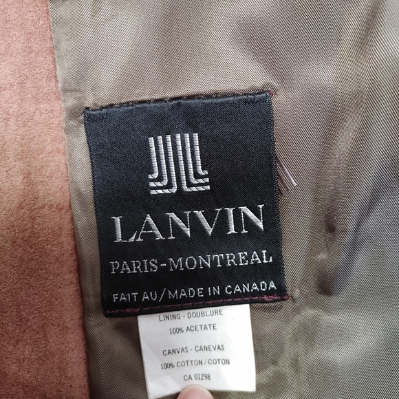 Vintage Lanvin suede leather belted jacket size M - Picture 16 of 16